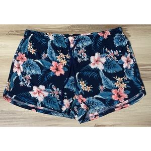 Ekouaer Flower Lounge Shorts Blue Size XL